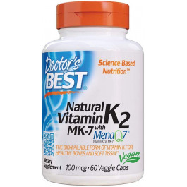 Doctor's Best Natural Vitamin K2 MK7 with MenaQ7 100 mcg 60 caps