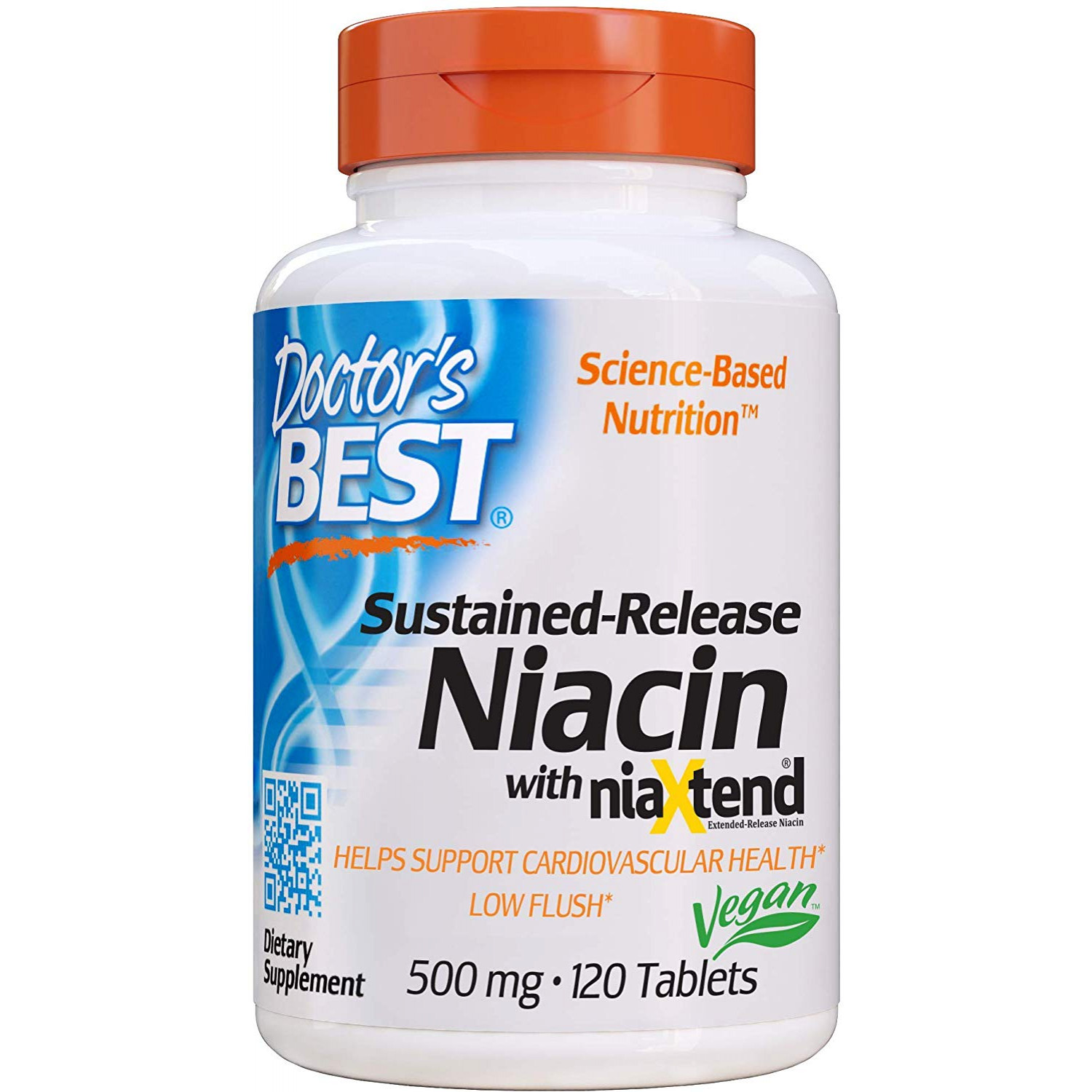 Doctor's Best Sustained-Release Niacin with niaXtend 500 mg 120 tabs - зображення 1