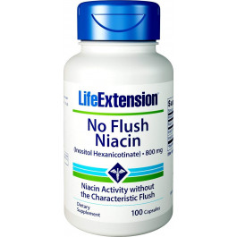 Life Extension No Flush Niacin 800 mg 100 caps