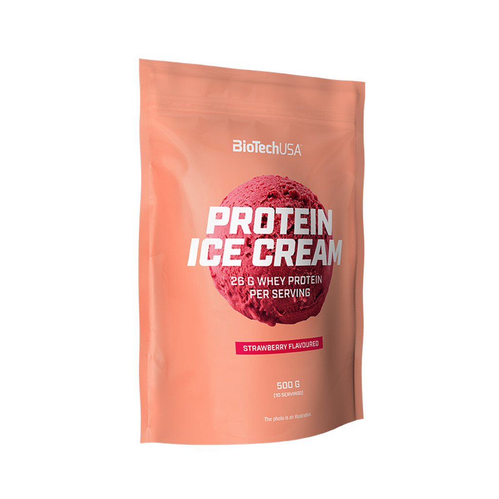 BiotechUSA Protein Ice Cream 500 g /10 servings/ Strawberry - зображення 1