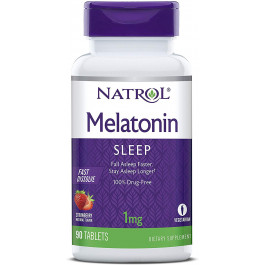 Natrol Melatonin Fast Dissolve 1 mg 90 tabs Strawberry