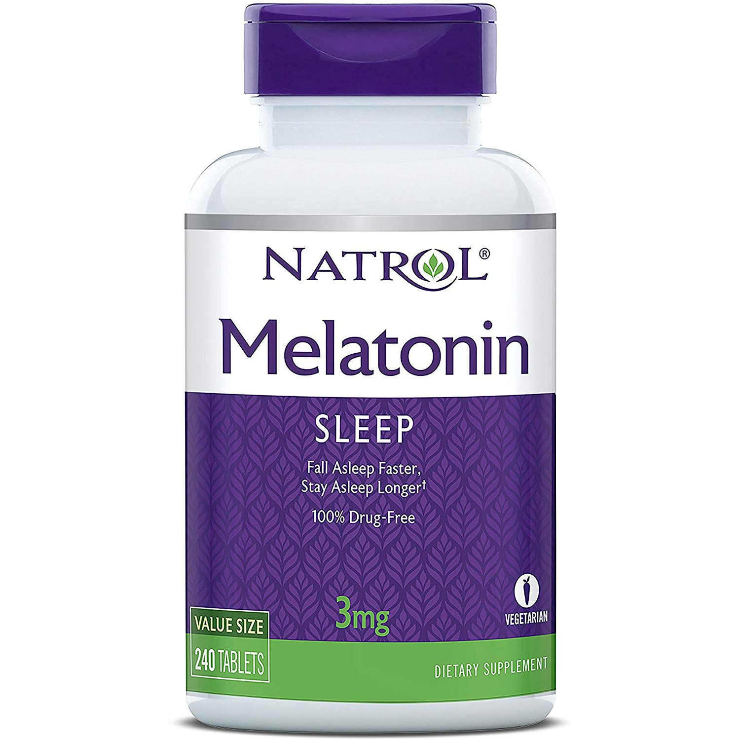 Natrol Melatonin Tablets 3 mg 240 tabs - зображення 1