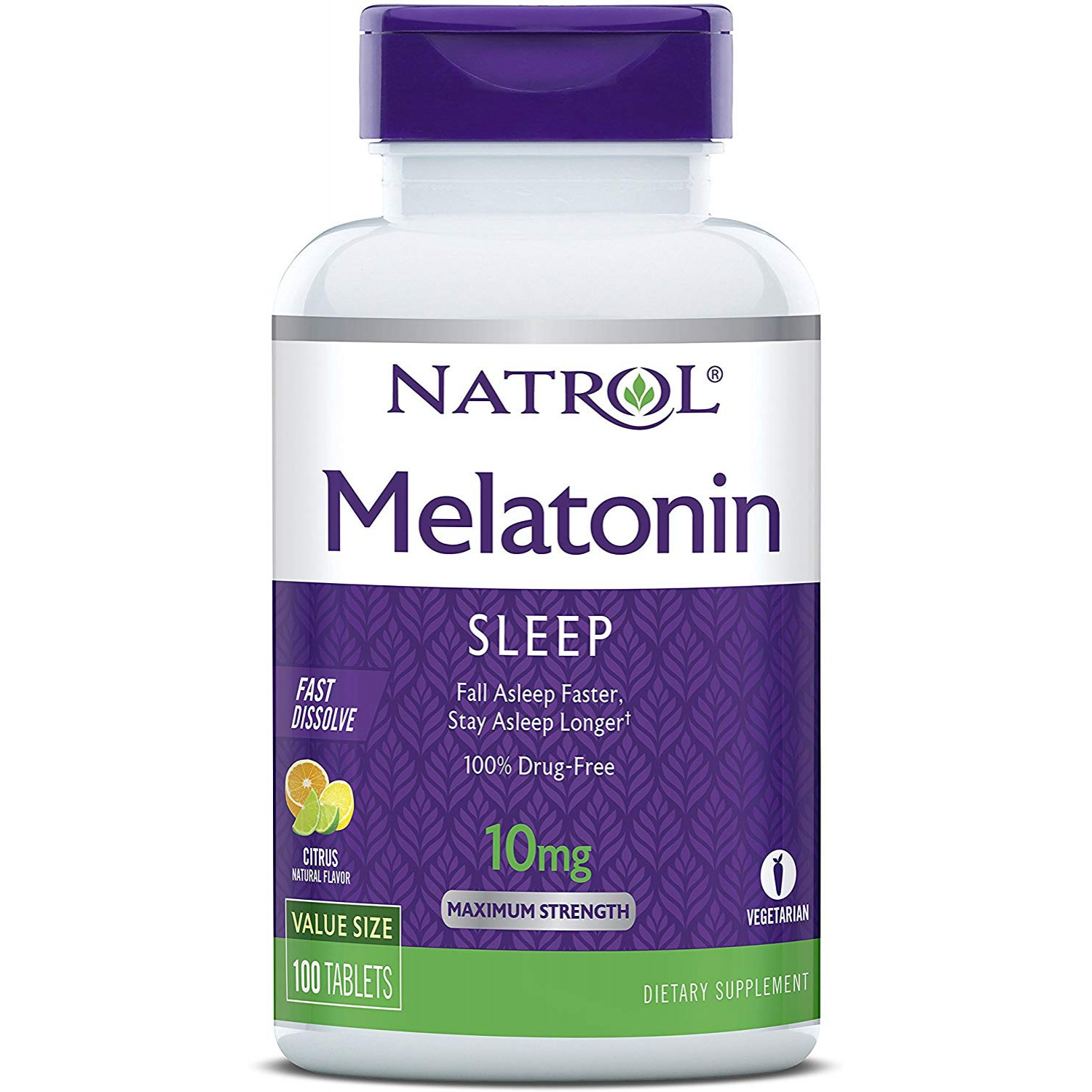 Natrol Melatonin Fast Dissolve 10 mg 100 tabs Citrus - зображення 1