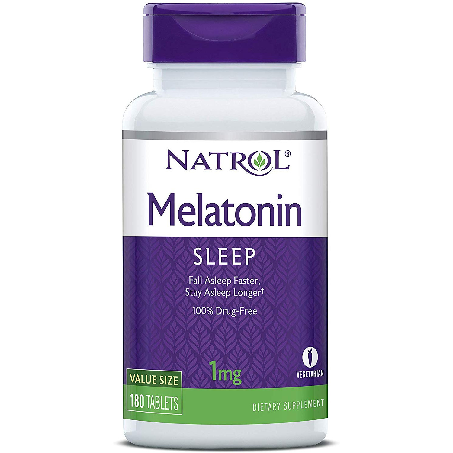 Natrol Melatonin Tablets 1 mg 180 tabs - зображення 1