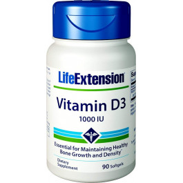   Life Extension Vitamin D3 25 mcg /1000 IU/ 90 caps