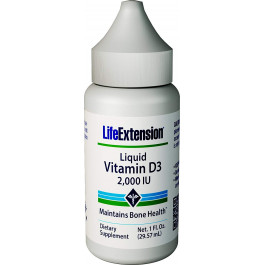   Life Extension Liquid Vitamin D3 50 mcg /2000 IU/ 29,57 ml /850 servings/ Unflavored