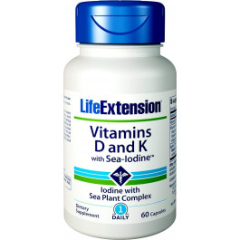 Life Extension Vitamins D and K with Sea-Iodine 60 caps