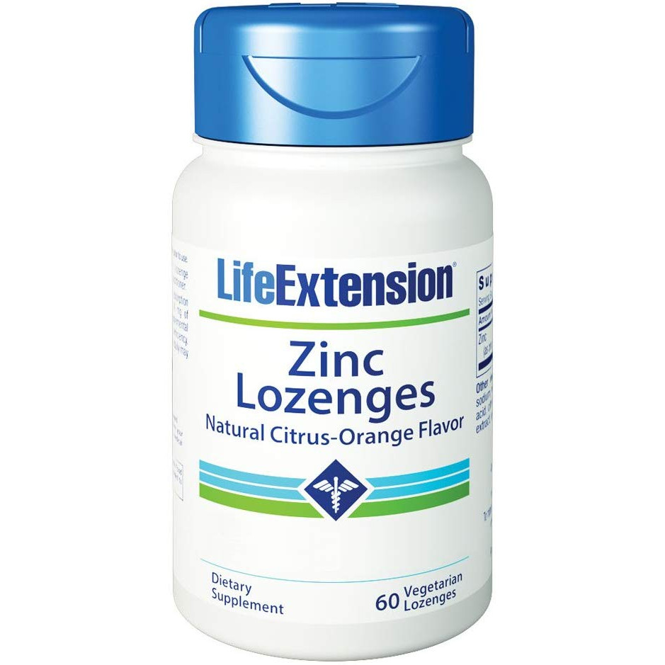 Life Extension Zinc Lozenges 60 tabs Citrus Orange - зображення 1