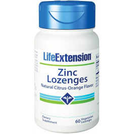 Life Extension Zinc Lozenges 60 tabs Citrus Orange