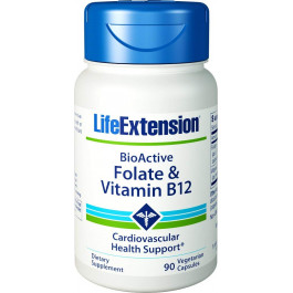 Life Extension BioActive Folate & Vitamin B12 90 caps