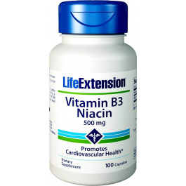 Life Extension Vitamin B3 Niacin 500 mg 100 caps