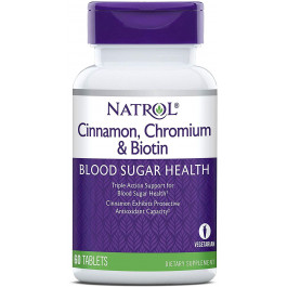 Natrol Cinnamon Chromium Biotin 60 tabs