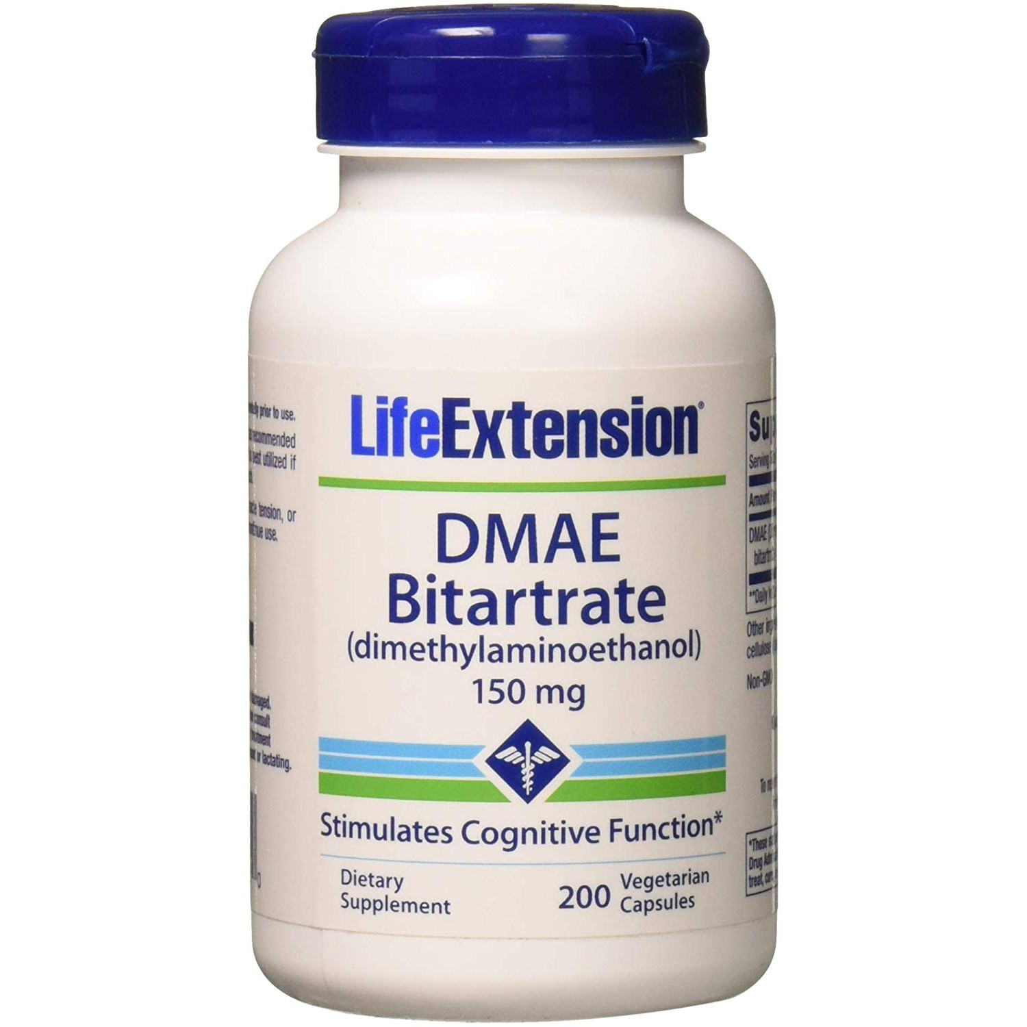 Life Extension DMAE Bitartrate /Dimethylaminoethanol/ 150 mg 200 caps - зображення 1