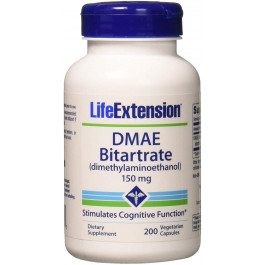 Life Extension DMAE Bitartrate /Dimethylaminoethanol/ 150 mg 200 caps