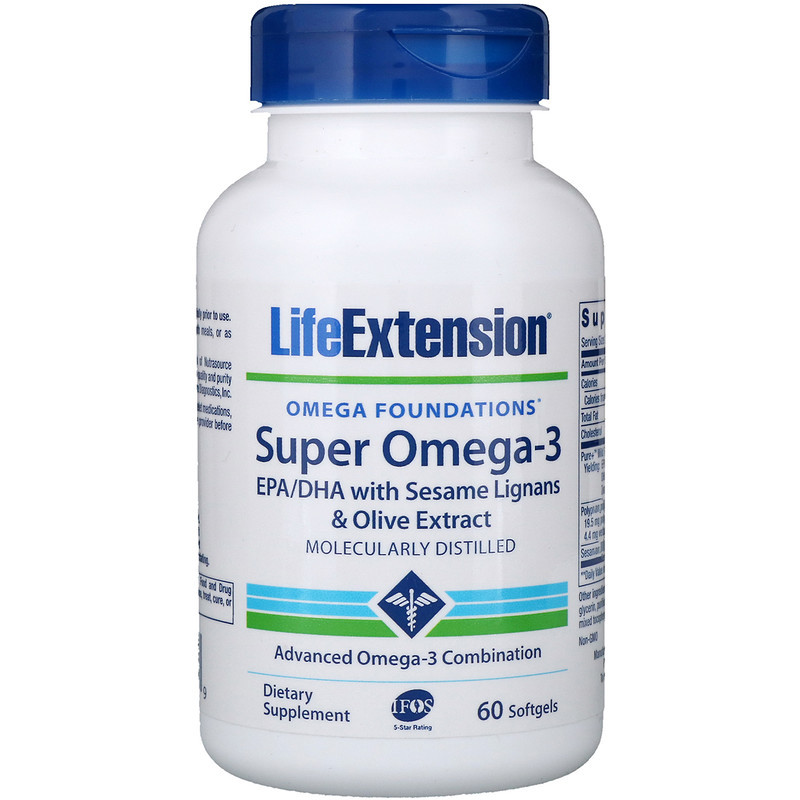 Life Extension Super Omega-3 EPA/DHA Fish Oil 60 caps - зображення 1