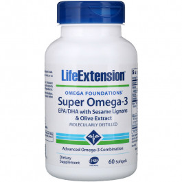 Life Extension Super Omega-3 EPA/DHA Fish Oil 60 caps
