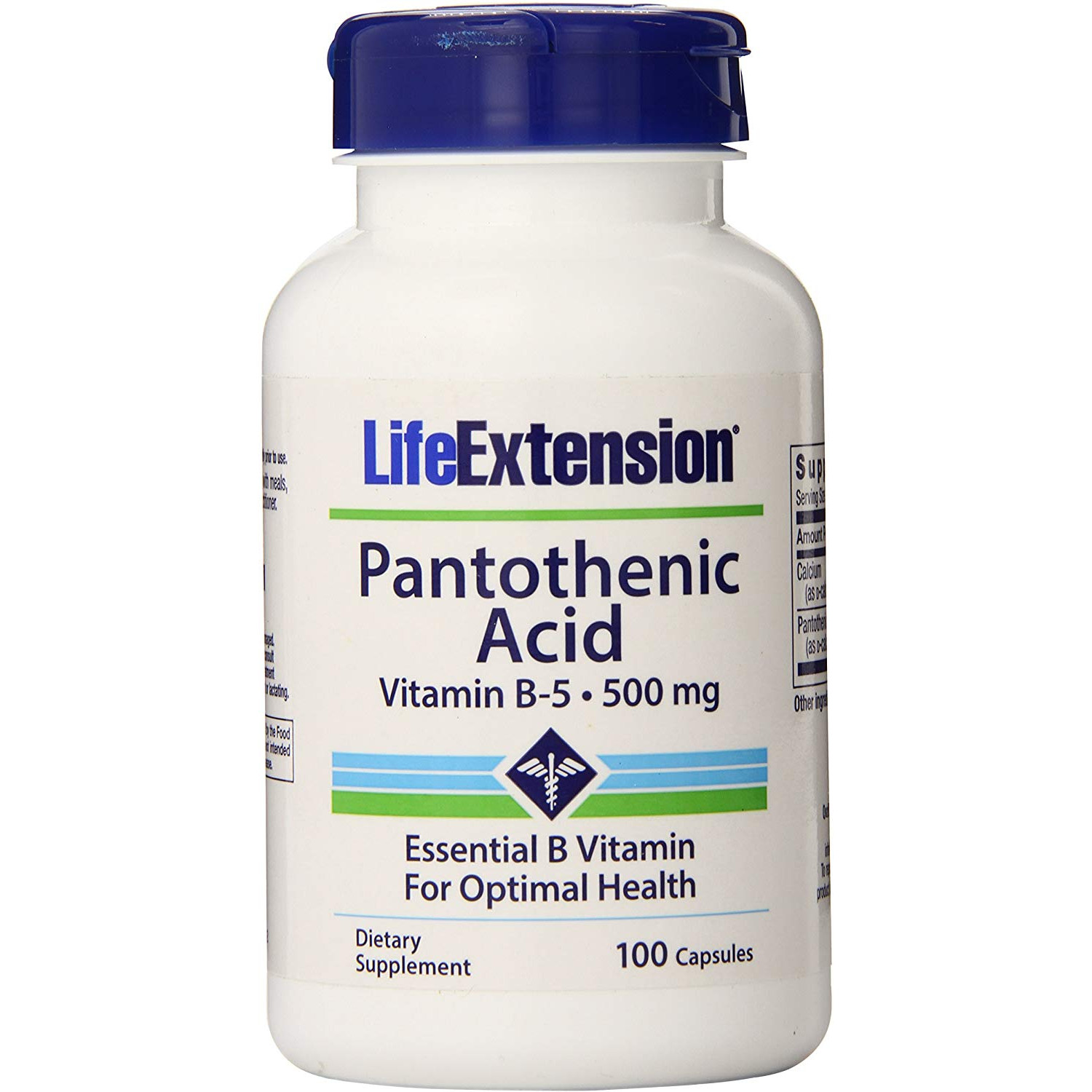 Life Extension Pantothenic Acid /Vitamin B-5/ 500 mg 100 caps - зображення 1