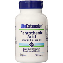 Life Extension Pantothenic Acid /Vitamin B-5/ 500 mg 100 caps