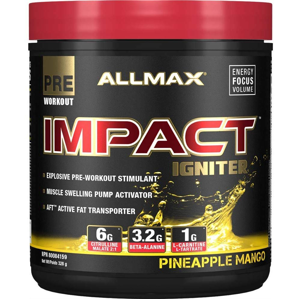 Allmax Nutrition Impact Igniter 328 g /40 servings/ Pineapple Mango - зображення 1