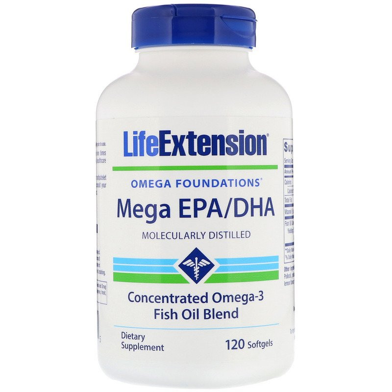 Life Extension Mega EPA/DHA 120 caps - зображення 1