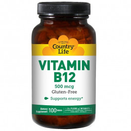 Country Life Vitamin B-12 500 mcg 100 tabs
