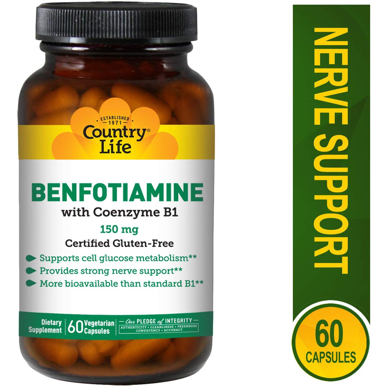 Country Life Benfotiamine 60 caps - зображення 1