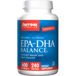 Jarrow Formulas EPA-DHA Balance 600 mg 240 caps /120 servings/