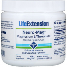 Life Extension Neuro-Mag Magnesium L-Threonate Powder 93,35 g /30 servings/ Tropical Punch