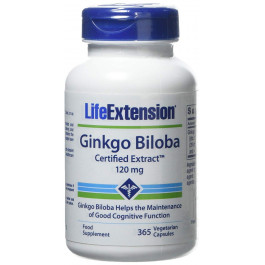   Life Extension Ginkgo Biloba Certified Extract 120 mg 365 caps