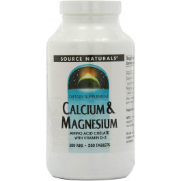 Source Naturals Calcium & Magnesium 300 mg with Vitamin D-3 250 tabs