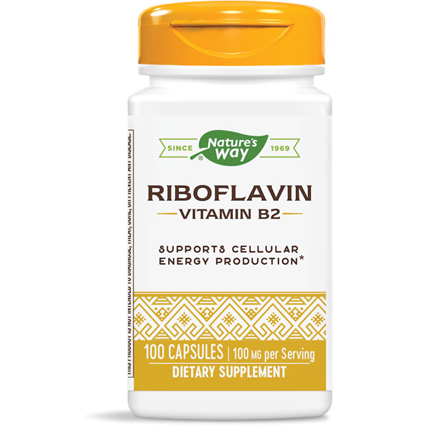 Nature's Way Vitamin B2 /Riboflavin/ 100 mg 100 caps - зображення 1