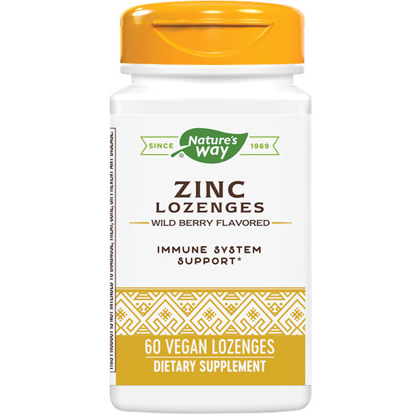 Nature's Way Zinc Lozenges 60 tabs Wild Berry - зображення 1