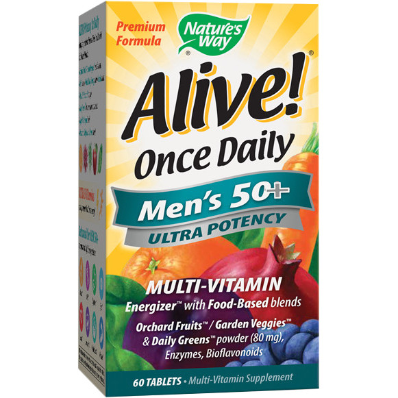 Nature's Way Alive! Once Daily Men's 50+ Ultra Potency 60 tabs - зображення 1