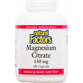 Natural Factors Magnesium Citrate 150 mg 180 caps