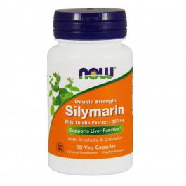Now Double Strength Silymarin Milk Thistle Extract 300 mg 50 caps