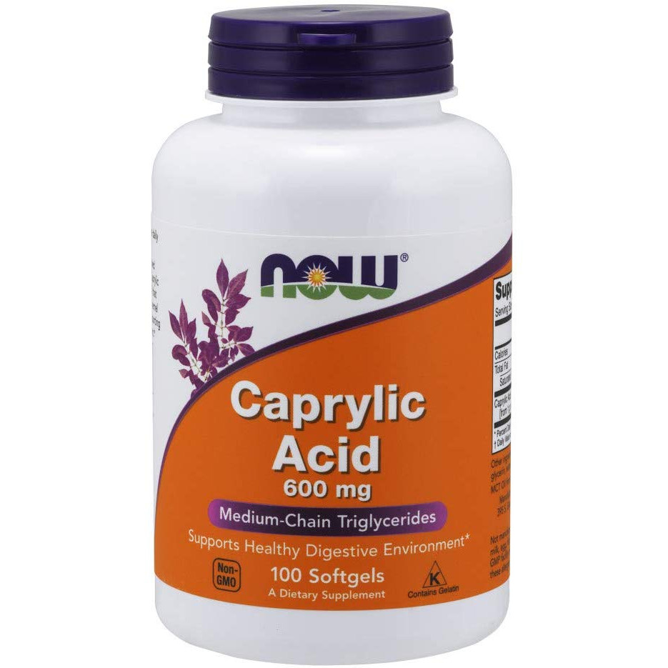 Now Caprylic Acid 600 mg 100 caps - зображення 1