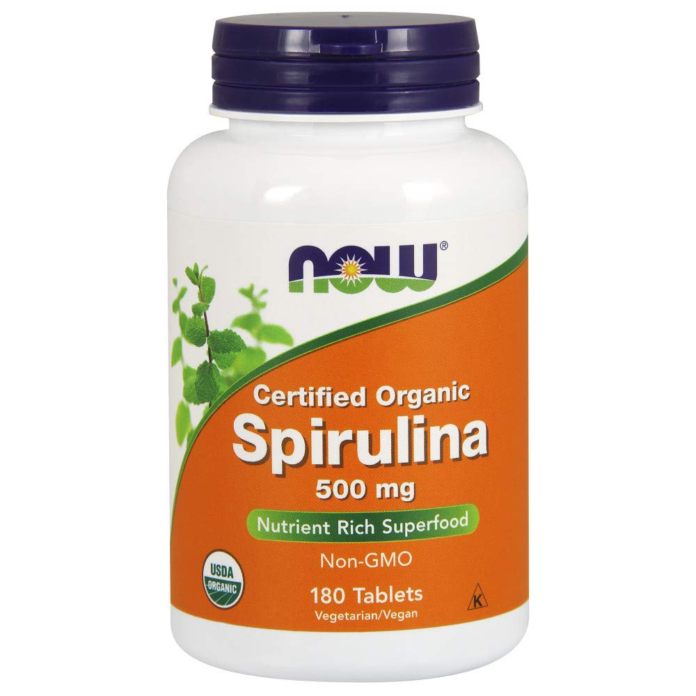 Now Spirulina 500 mg 180 tabs - зображення 1