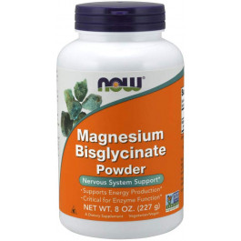 Now Magnesium Bisglycinate Powder 227 g /91 servings/ Pure