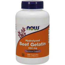 Now Hydrolyzed Beef Gelatin 550 mg 200 caps