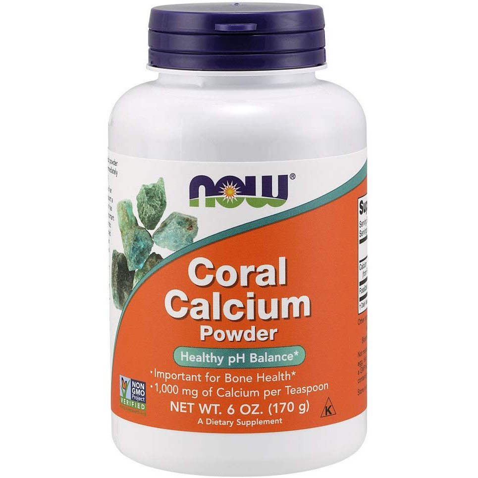 Now Coral Calcium Powder 170 g /57 servings/ Unflavored - зображення 1