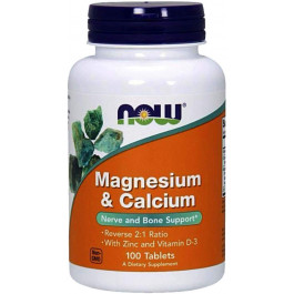 Now Magnesium & Calcium 2:1 Ratio 100 tabs