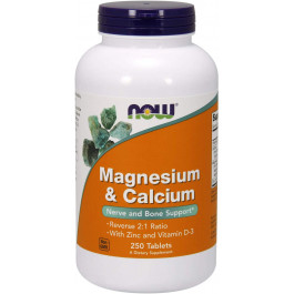 Now Magnesium & Calcium 2:1 Ratio 250 tabs