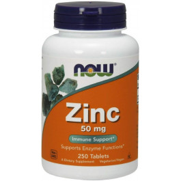 Now Zinc 50 mg Tablets 250 tabs