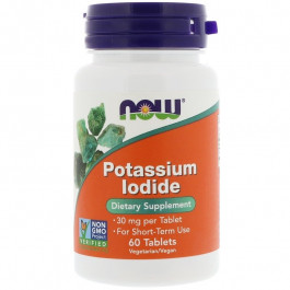 Now Potassium Iodide 30 mg 60 tabs