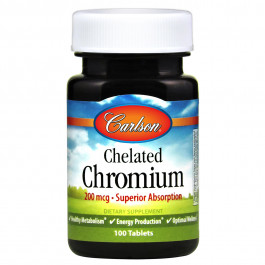Carlson Labs Chelated Chromium 200 mcg 100 tabs