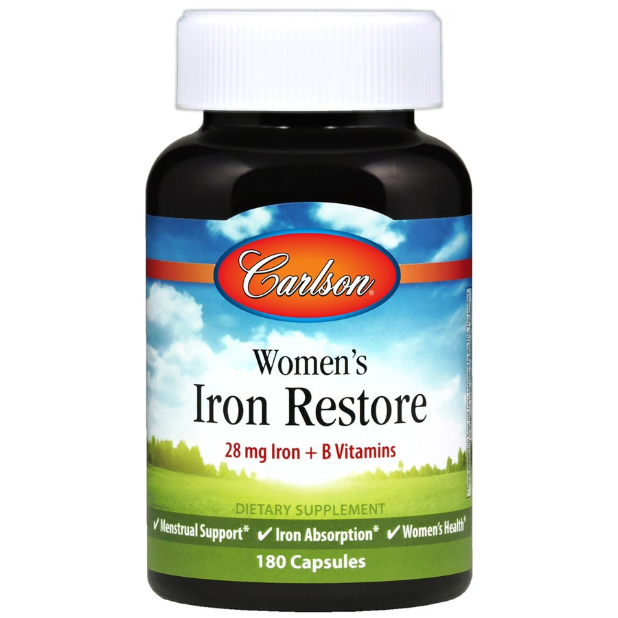 Carlson Labs Women's Iron Restore 180 caps - зображення 1