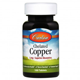Carlson Labs Chelated Copper 5 mg 100 tabs