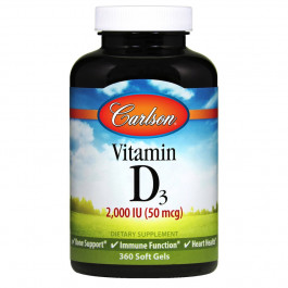 Carlson Labs Vitamin D3 2,000 IU /50 mcg/ 360 caps