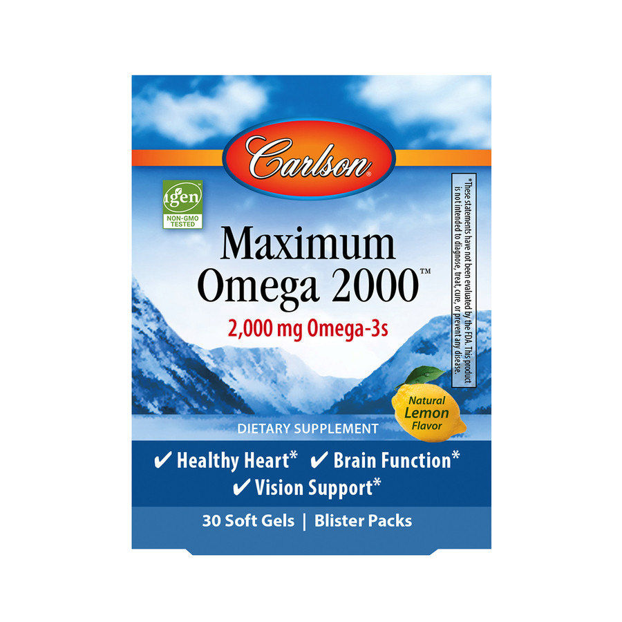 Carlson Labs Maximum Omega 2000 30 caps Natural Lemon - зображення 1