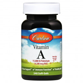 Carlson Labs Vitamin A Palmitate 15,000 IU /4,500 mcg/ 240 caps